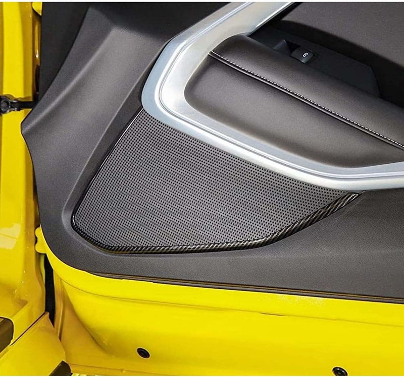 RT-TCZ Carbon Fiber Door Interior Trim Cover Decor Audio Speaker Panel Interior Accessories for Chevrolet Camaro 2017-2022 - Image 5